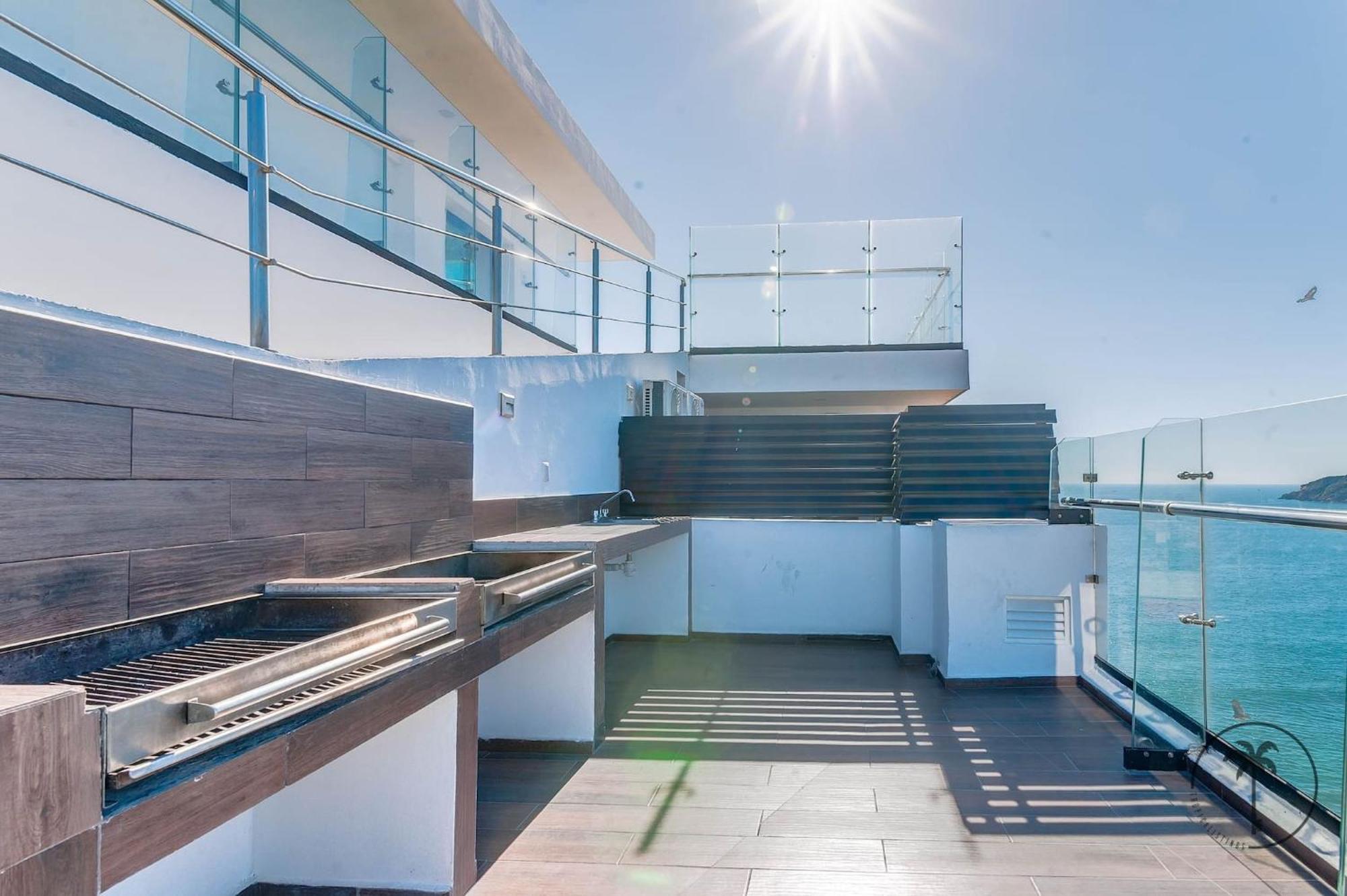 Terraza Con Vista Al Mar Y A Atardeceres Apartment Mazatlan Bagian luar foto
